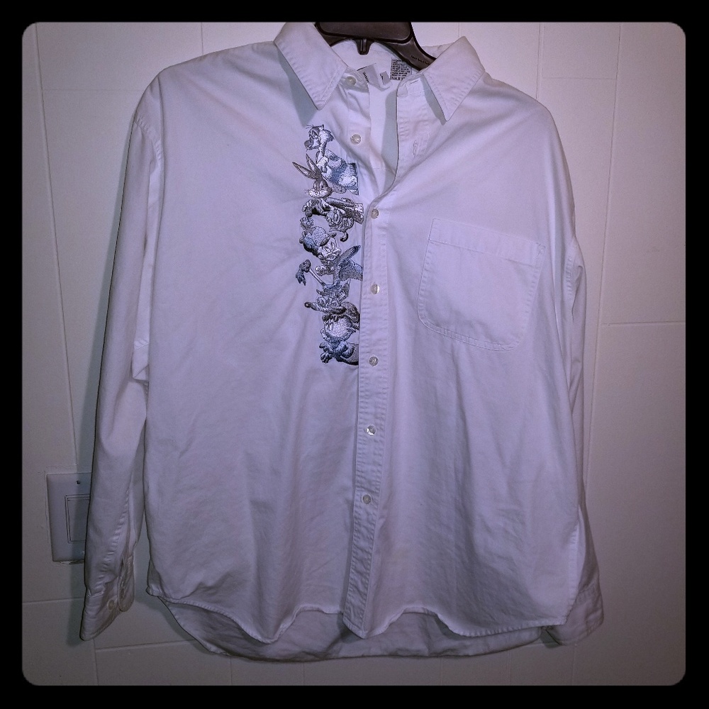 Looney Tunes Classic men's long sleeve button up